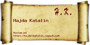 Hajda Katalin névjegykártya